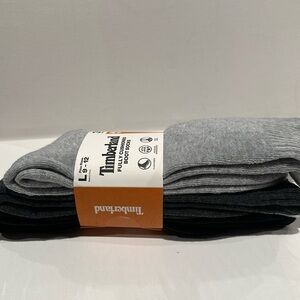 NWT Timberland Unisex (3) Pack Cushioned Boot Socks. Fits size L 9 - 12.